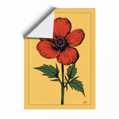 Red Poppy Study Botanical - Print