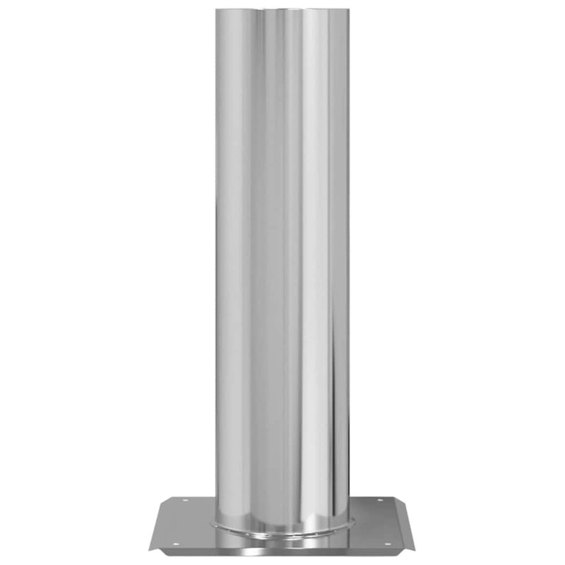 Chimney Head Extension Silver Stainless Steel, 50cm H x 24cm W x 24cm D