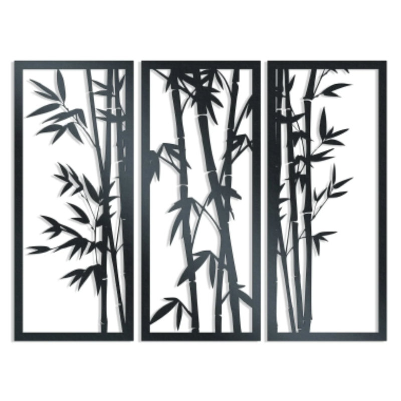 Wall Decor on Metal, Black