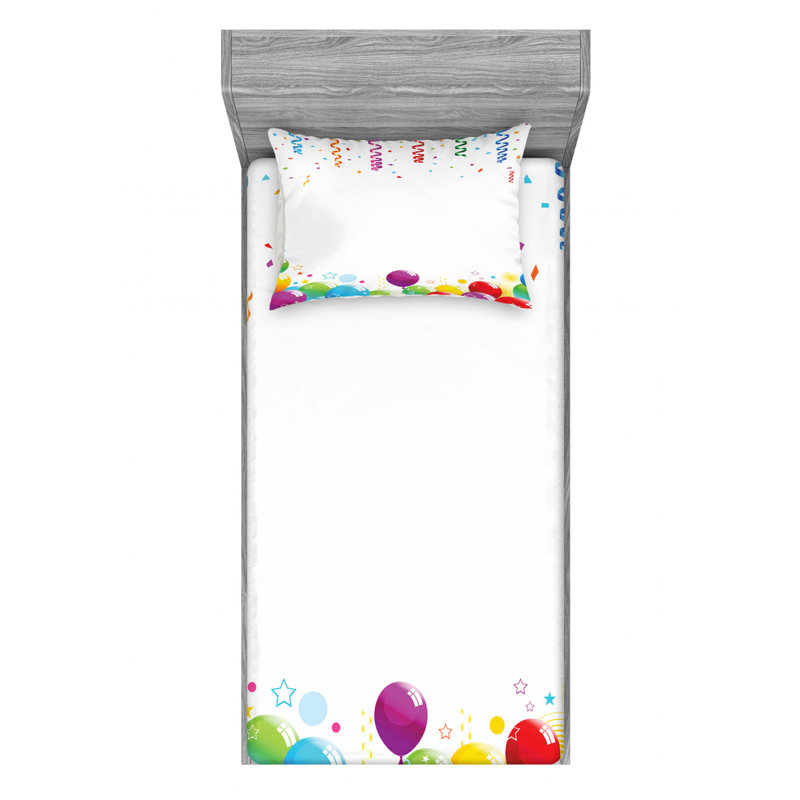 Microfiber Fitted Sheet, Twin Fitted Sheet with 1 Pillowcase