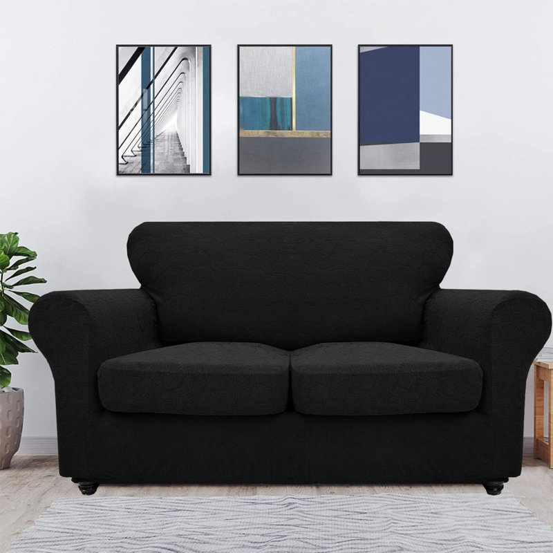 Housse pour canapé en polyester, Polyester noir