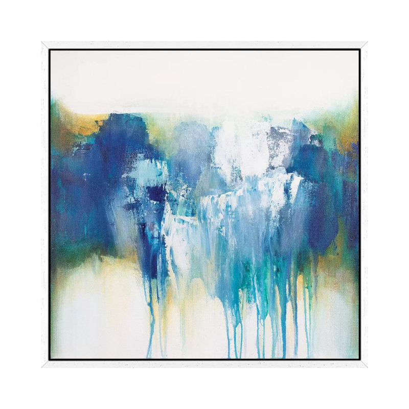 Where Woodlarks Sing III by Jude Remedios - Painting on Canvas, 66.04cm H x 66.04cm W x 3.81cm D, White Framed