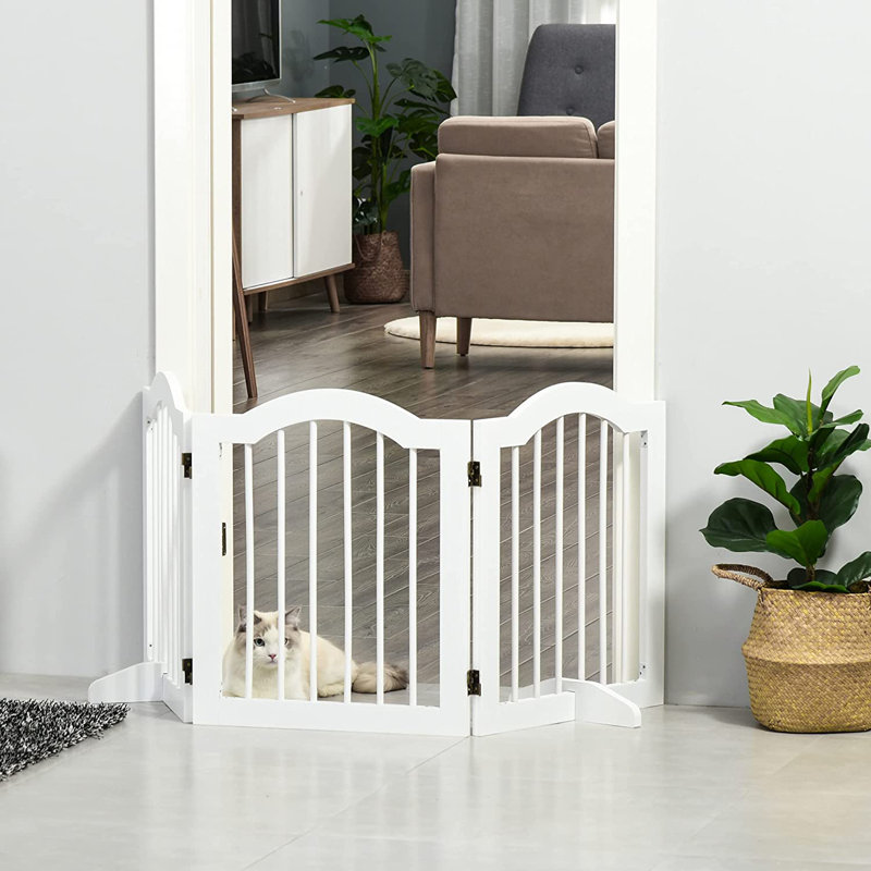 Free Standing Pet Gate, White