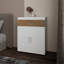 Moab Shoe Rack, Living Room, White/Macadamia
