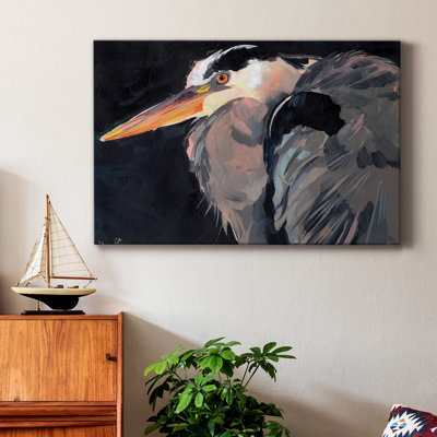 Grand héron II - reproduction sur toile tendue