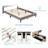 Modern Boucle Upholstered Platform Bed With Grey Tufted Channel Headboard - Queen Size