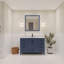 Ensemble de meuble-lavabo simple 48 po avec plateau en quartz blanc Rooh-101808788-101808786