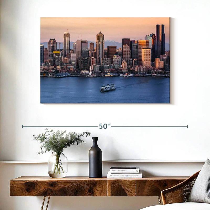 Vue de Seattle, H 26 po x l 39 po