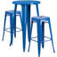 Ensemble de tables de bar rondes en métal pour l'intérieur et l'extérieur Gyala-96104963-96103403