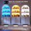 French Vintage Arched Display Cabinet with LED Lighting, Open Shelving and Cupboard Storage-46706840