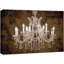 Lustre en cristal brun brun et blanc qui illumine un art mural contemporain et relaxant-93589383-93589382