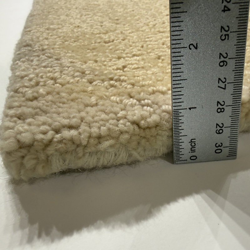 Lansvale Wool Abstract Hand Tufted Ivory Indoor Area Rug, Rectangle 1'6" x 2'3"