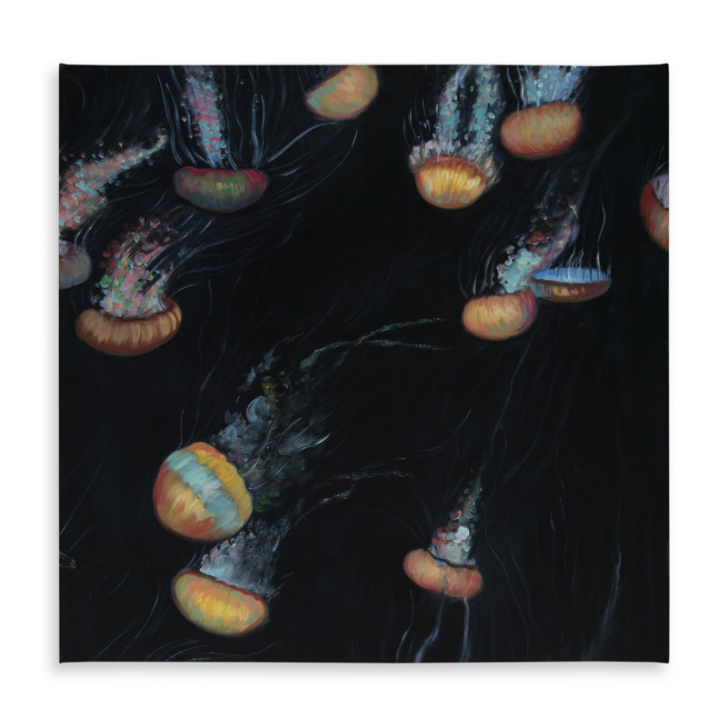 Colorful Jellyfishes Tablecloth - Blue Indoor/Outdoor Decor