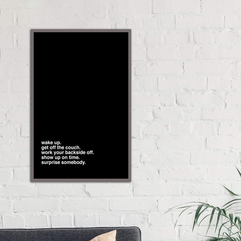 « wake up » par kent youngstrom-reproduction d’art textuel, H 60 po x l 40po x P 1,5 po