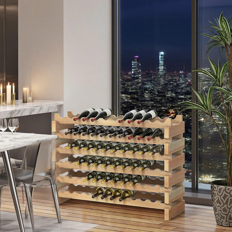 Stackable Wine Rack Modular Ebern Designs Wine Rack Stackable Wine Rack, Modular Storage Shelves ...