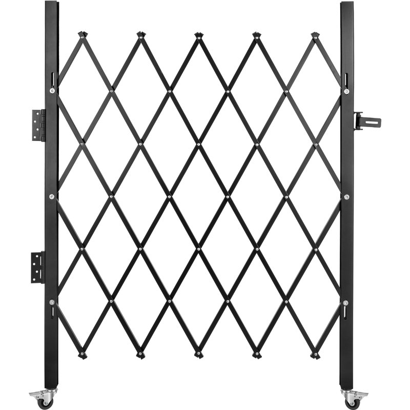 Barrière simple pliante en métal, H 5 pi x l 5,5 pi