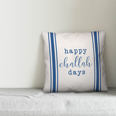 Happy Challah Days Throw Pillow Cover