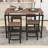 Galey Modern 5-Piece Dining Set, Dining Table with Steel Base and Nesting Stools-958245952