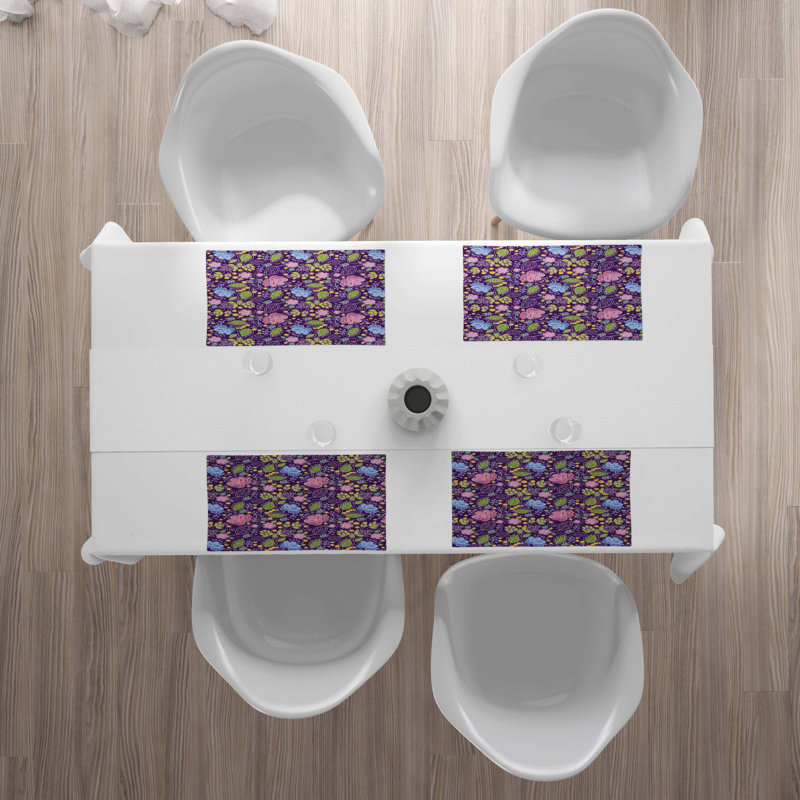 Polyester Floral Rectangle Placemat
