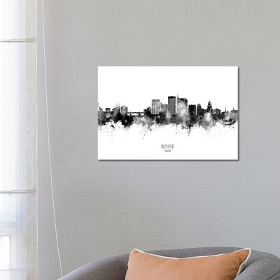 Boise Idaho Skyline Name by Michael Tompsett - Print on Canvas