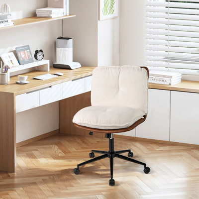 Chaise de bureau sans accoudoirs avec dossier à bascule pivotant et siège réglable en hauteur