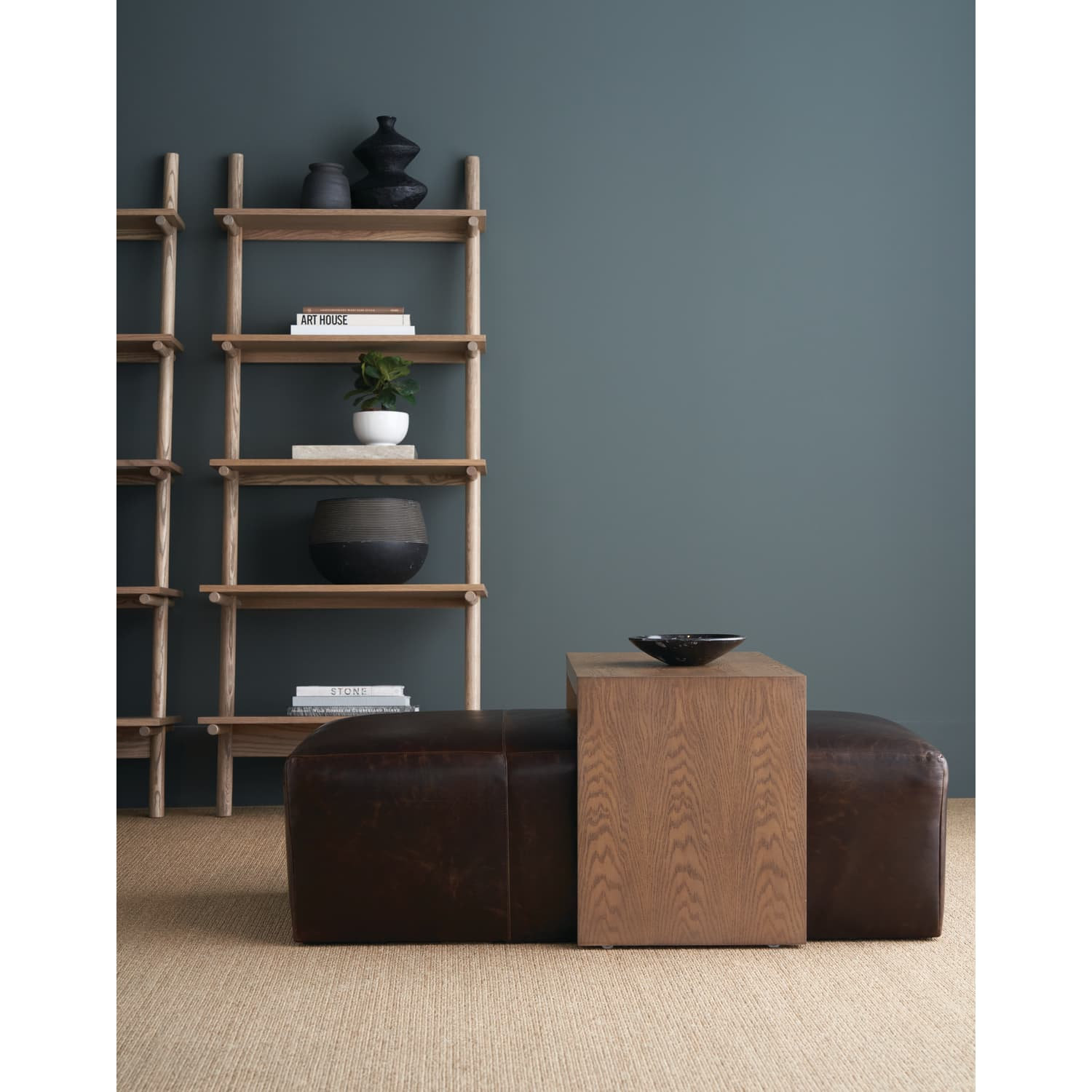 Conroy Upholstered Ottoman, Bark (KL232-80)