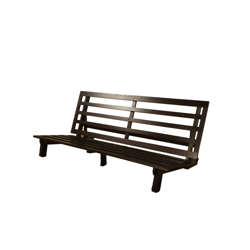 Higden Full 75" Wide Carson Java Futon with Mattress, Corduroy Fog Polyester