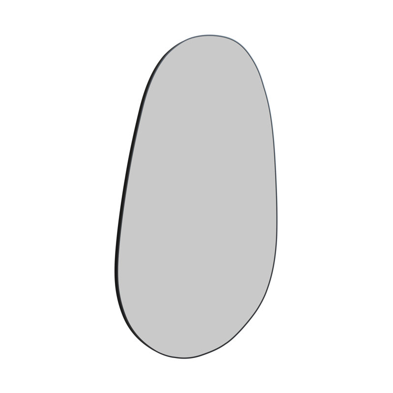 Wall Mounted Mirror, Asymmetrical, 36" x 59", Black