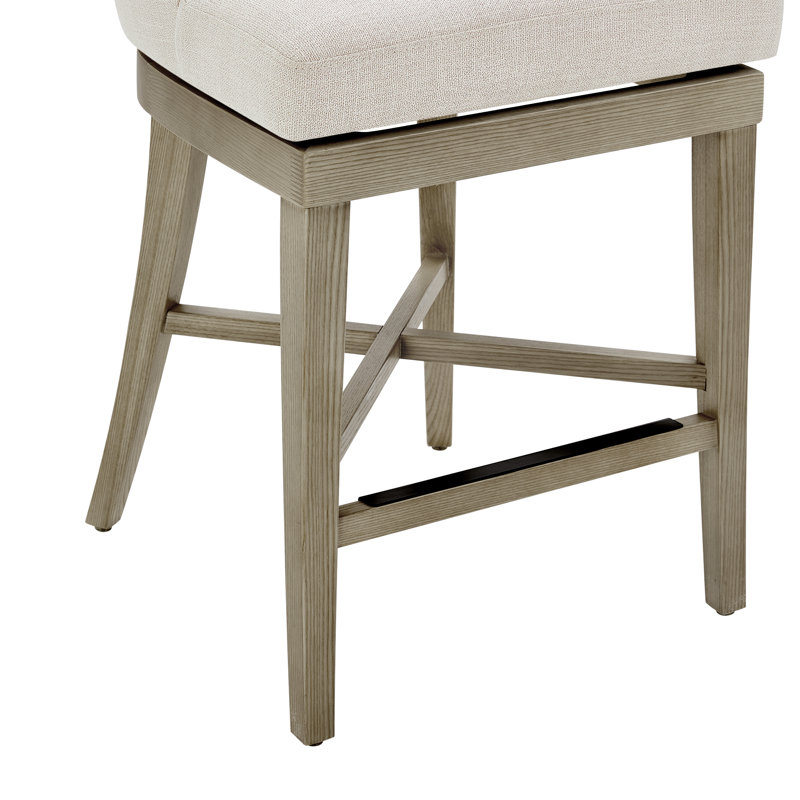 Tabouret de comptoir pivotant Cairo Willow, Effie Lin Performance Linen