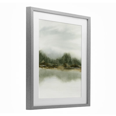 Reproduction encadrée sous verre «Embraces vert», conception par 1x