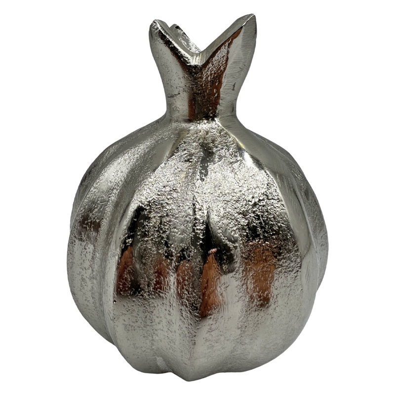 Sculpture en grenade en aluminium faite à la main Mohorn, Argent argent