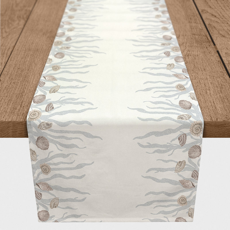 Chemin de table rectangulaire Mashpee, 72 po x 16 po, Blanc