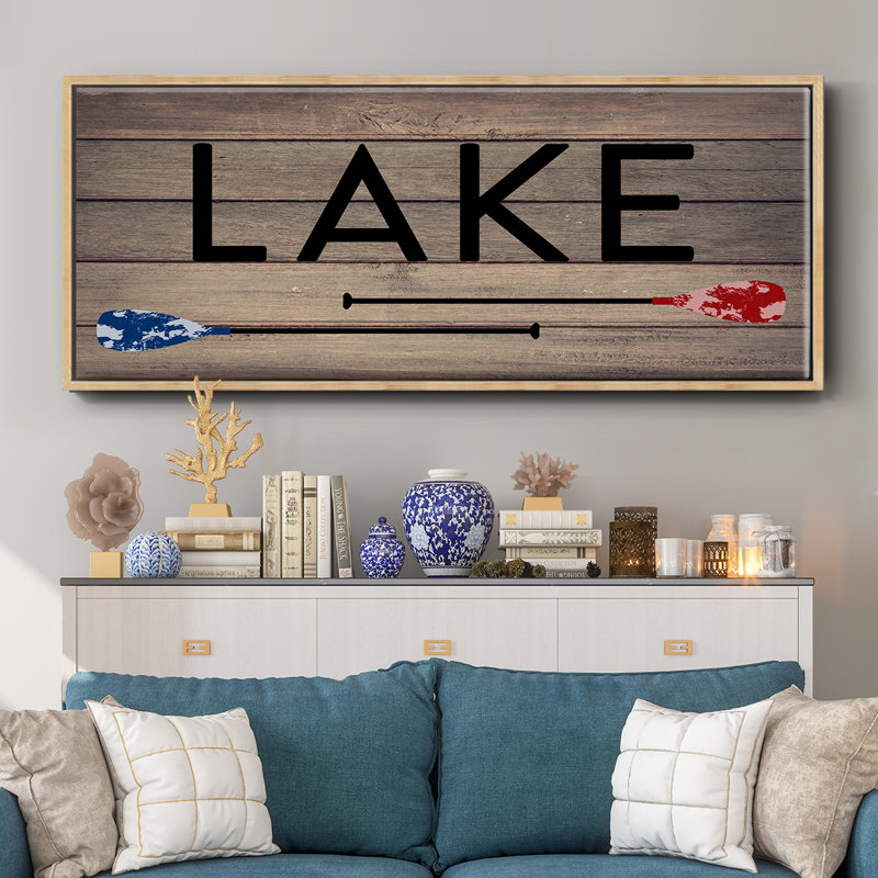 Lake Paddles - Toile encadrée, H 12 po x l 30 po