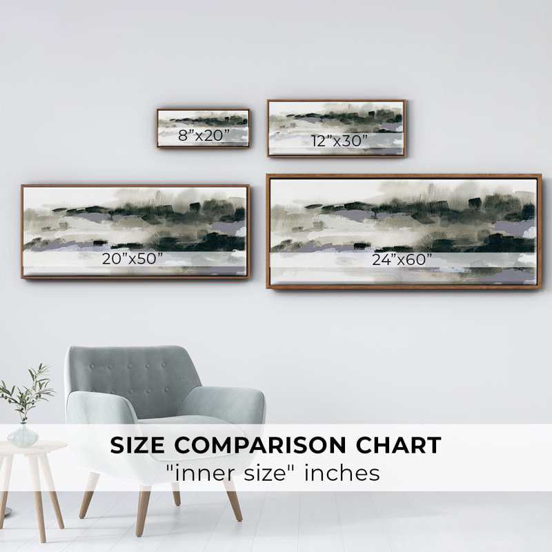«Abstract March VI», toile encadrée, H 20 po x l 50 po x P 1,5 po, Noyer