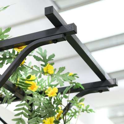 Decorative 82'' Metal Garden Arch - Build & Fascinating Style For Weddings Trellis With Coating Stylish Ornament