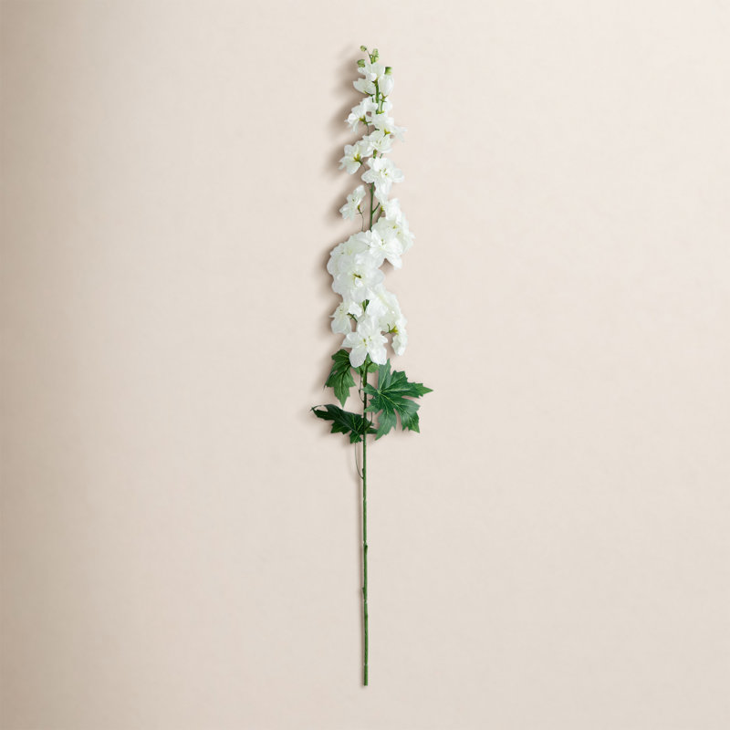 Weatherhill 39 po Tiges de fleurs artificielles Delphinium, ensemble de 3, Blanc