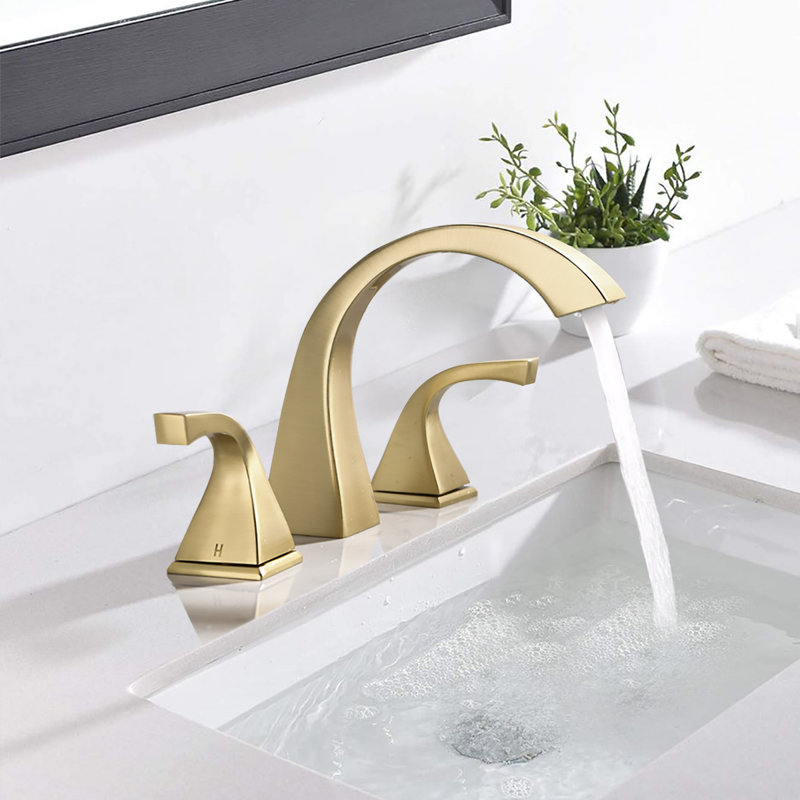 2-handle Bathroom Faucet with Drain Assembly, Brushed Nickel, With Drain Assembly