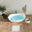 Baignoire de trempage autoportante en acrylique avec trop-plein et bonde Toe-Tap, certifiée Cupc C