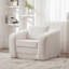 Fauteuil d'appoint lit simple en chenille convertible beige Cloud Style-1282276571
