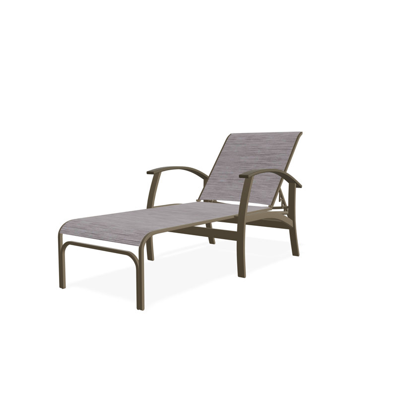 Chaise longue à quatre positions avec accoudoirs Belle Isle, Fossile, Bois de plage
