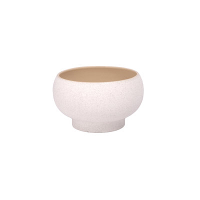 Pot de fleurs en céramique blanc: 9,50 po x 9,50 po x H 5,25 po