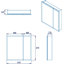 610mm W 610mm H Surface Frameless Medicine Cabinet Mirror 2 Adjustable
