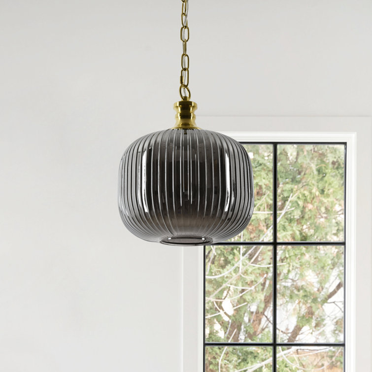 Shelise 1 - Light Drum Pendant 17 Stories Finish: Brass