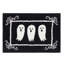 Tapis pour salle de bain halloween en microfibre noir / blanc Halloz, 20 po x 30 po