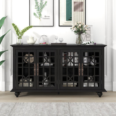Buffet, crédence de rangement, armoire de salle à manger avec tablettes à hauteur réglable Damaria