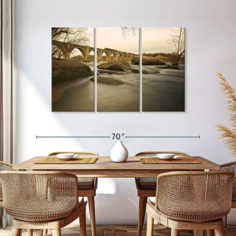 Rorry Train Over James River, 36" H x 57" W