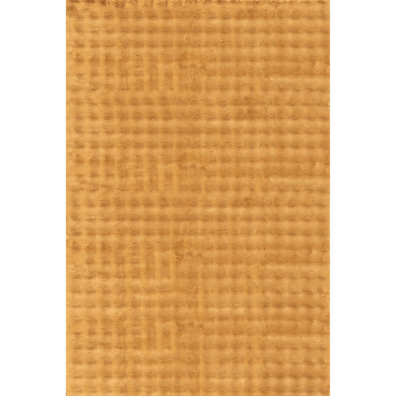 Jeni SuperiorWash Solid Faux Rabbit Machine Washable Area Rug, Rectangle 5' x 7'8"