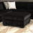 black upholstered storage ottoman