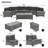 8-Pieces Outdoor Wicker Round Sofa Set, Half-Moon Sectional Sets All Weather, Curved Sofa Set With Rectangular Coffee Table, Pe Rattan Water-Resistant And Uv Protected, Movable Cushion-1393289595