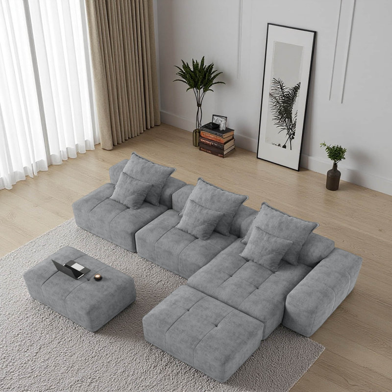 Canapé modulaire surdimensionné Modern, Gris